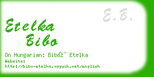 etelka bibo business card